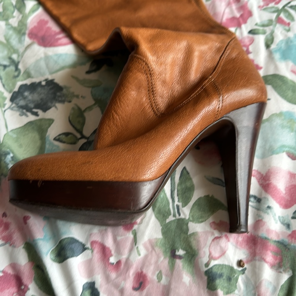 Lavirazione Artigiana over the knee leather shoes
